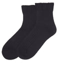 Premium Black Ribbed Cashmere Socks