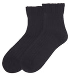 Premium Black Ribbed Cashmere Socks