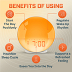 Snooze Therapy Smart Wake Up Alarm Clock with Sunrise Sleep Technology