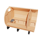 KOVE Outdoor Barrel Sauna – 5–6 Person Luxury Garden Sauna with 6kW Heater