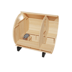 KOVE Outdoor Barrel Sauna – 3–4 Person Luxury Garden Sauna with 6kW Heater