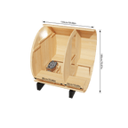 KOVE Outdoor Barrel Sauna – 1–2 Person Compact Garden Sauna with 4.5kW Heater