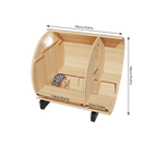 KOVE Outdoor Barrel Sauna – 3–4 Person Luxury Garden Sauna with 6kW Heater