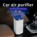 Portable Car Air Purifier - Negative Ion Generator for Smoke, Dust & Odors