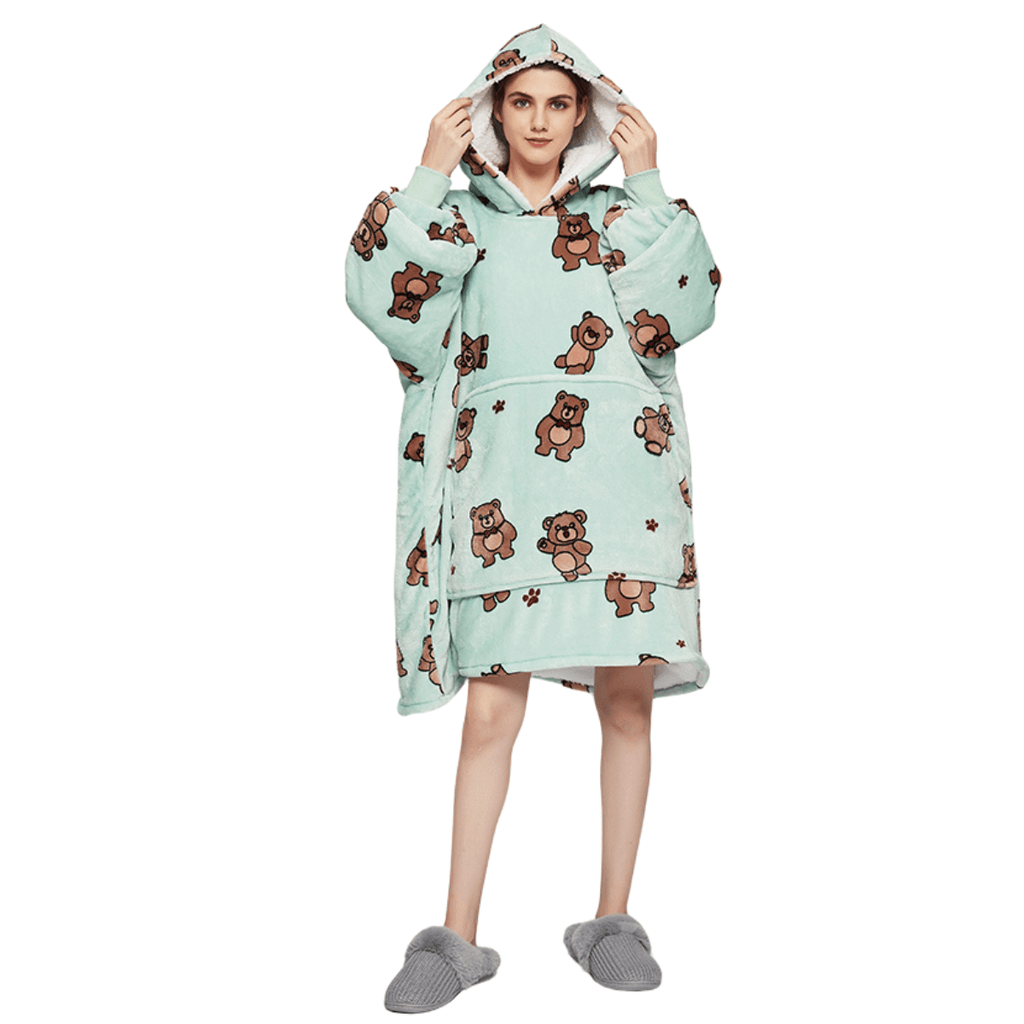 Snooze Therapy Oversized Plush Blanket Hoodie for Ultimate Comfort & Warmth