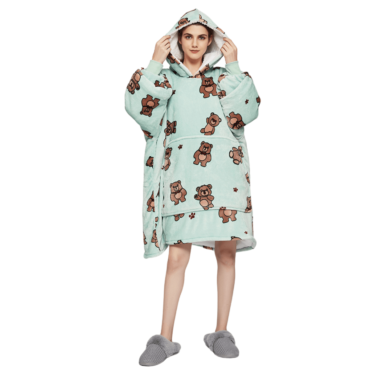Snooze Therapy Oversized Plush Blanket Hoodie for Ultimate Comfort & Warmth