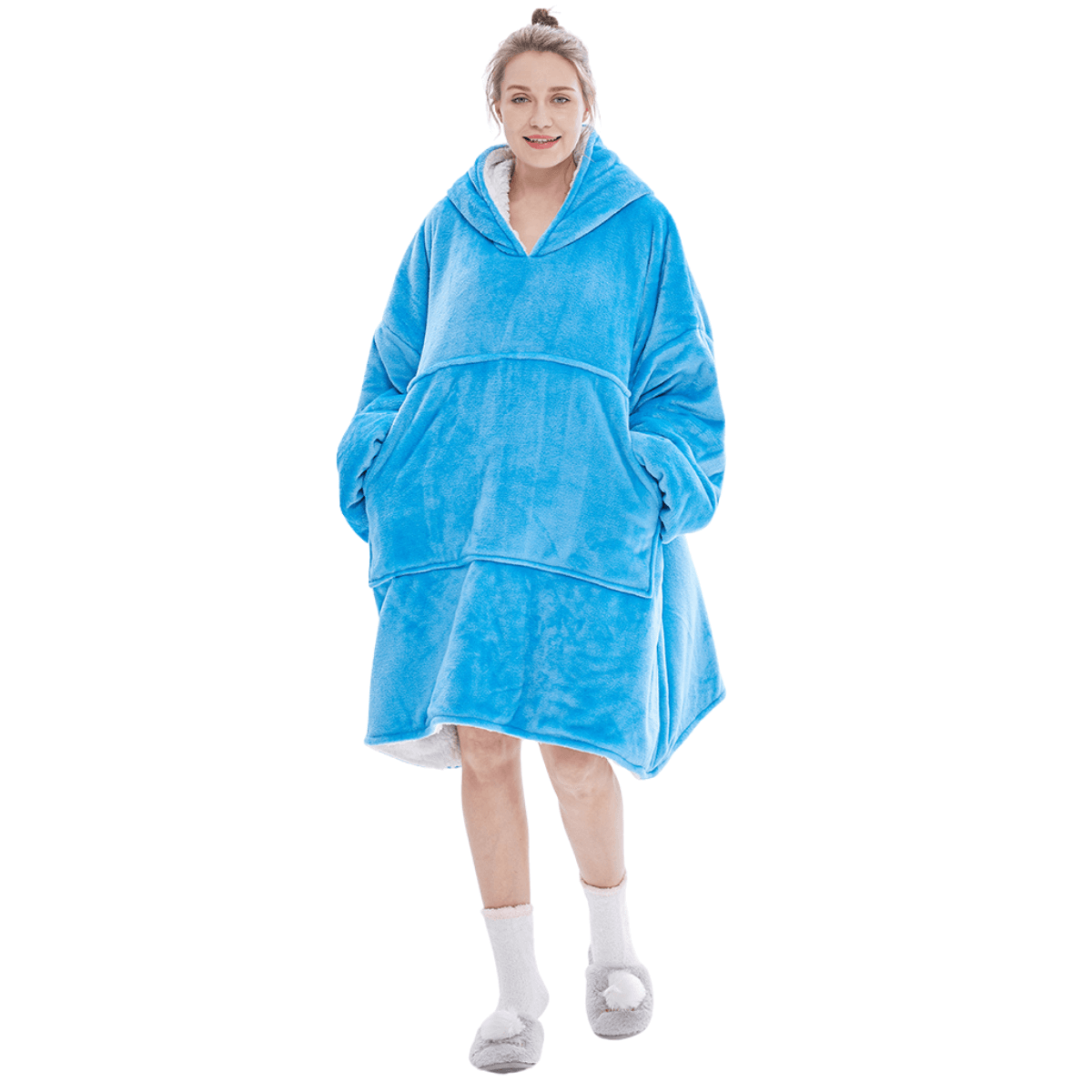 Snooze Therapy Oversized Plush Blanket Hoodie for Ultimate Comfort & Warmth