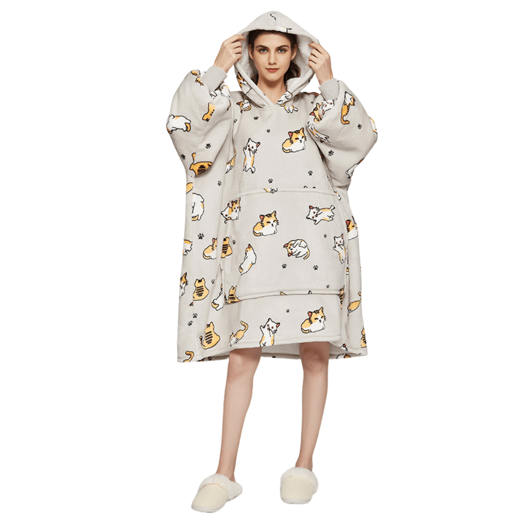 Snooze Therapy Oversized Plush Blanket Hoodie for Ultimate Comfort & Warmth
