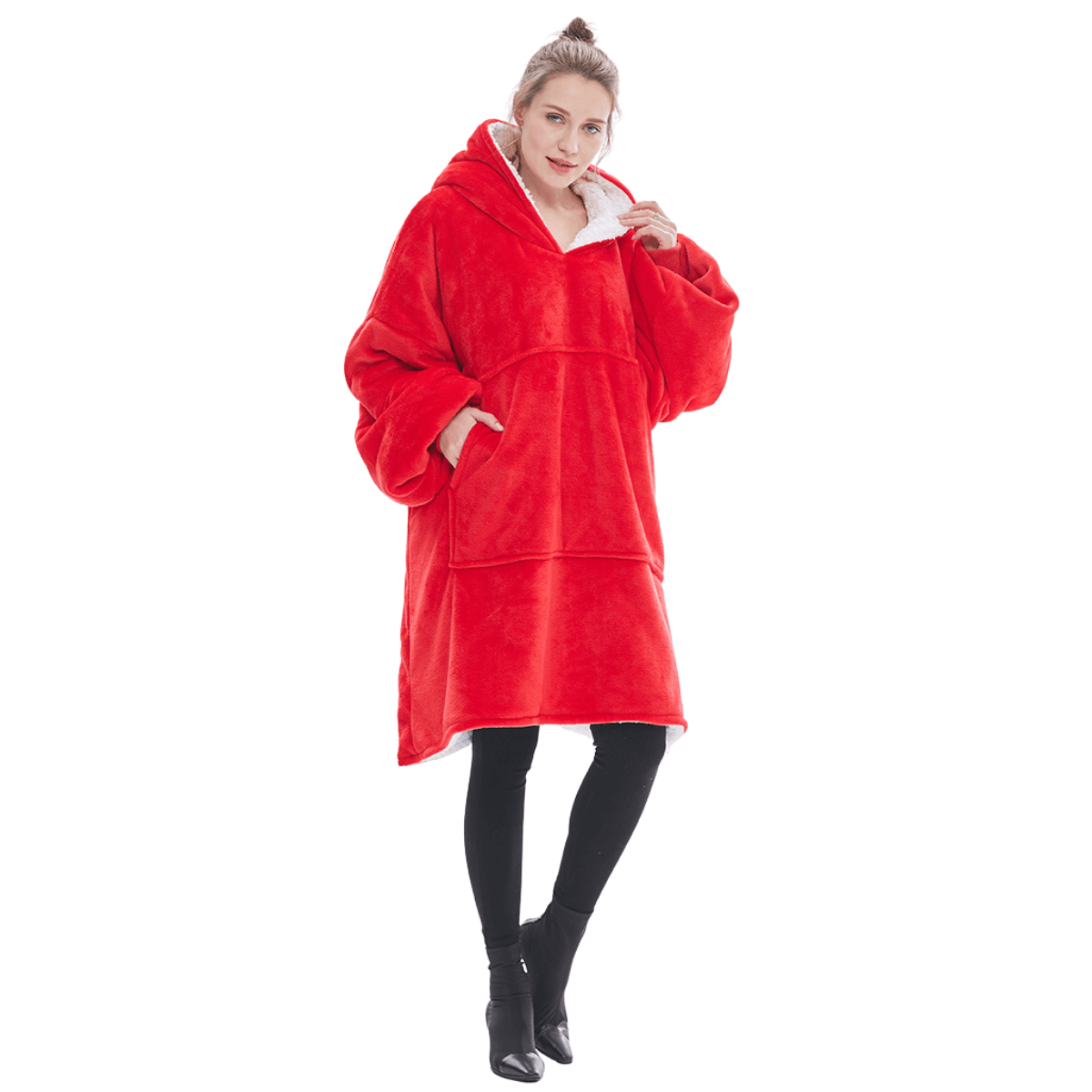 Snooze Therapy Oversized Plush Blanket Hoodie for Ultimate Comfort & Warmth