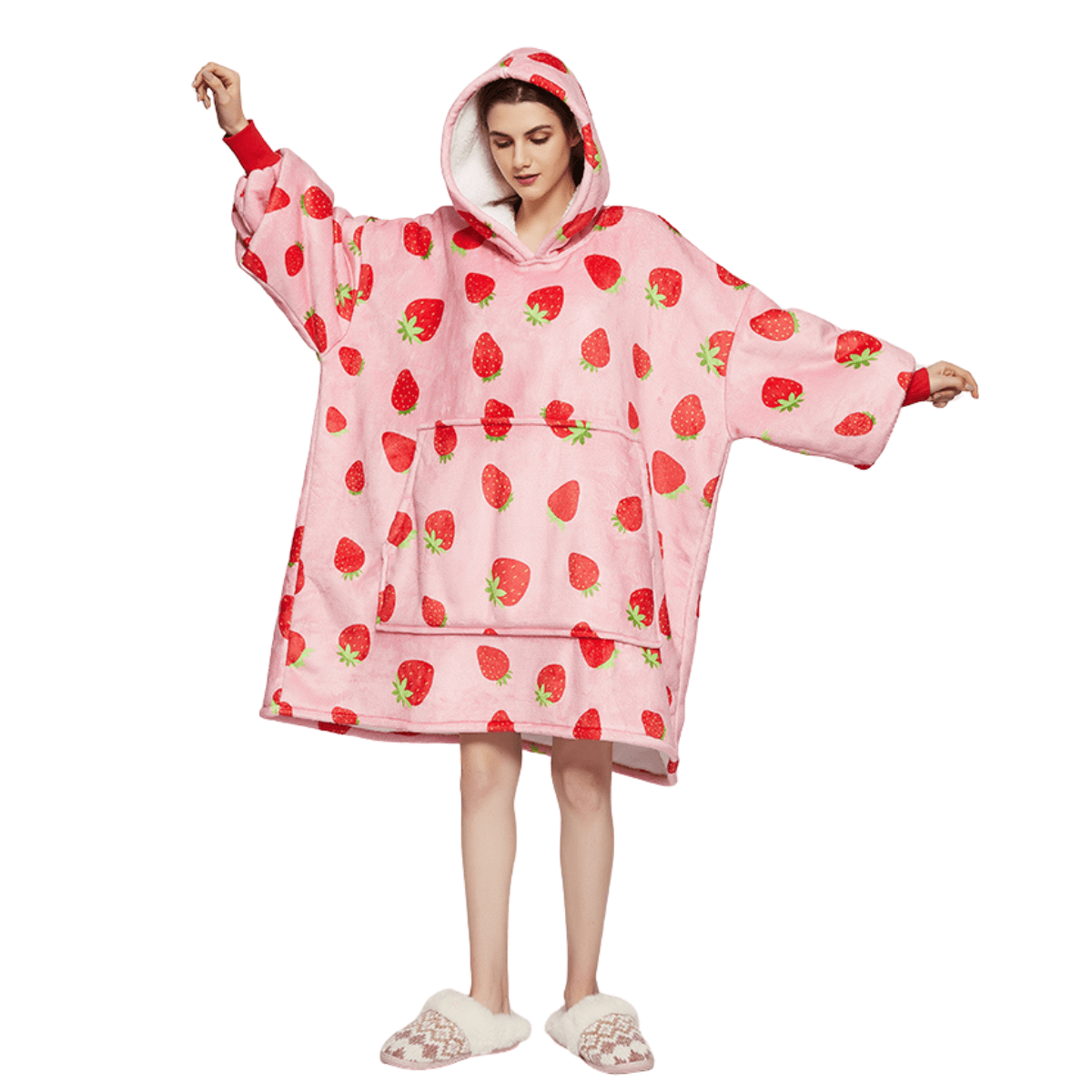 Snooze Therapy Oversized Plush Blanket Hoodie for Ultimate Comfort & Warmth