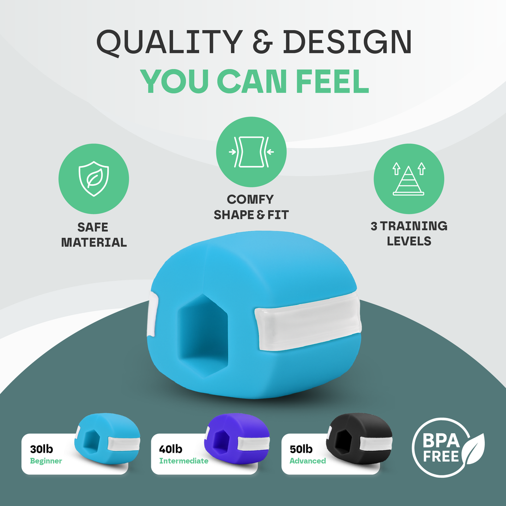 Snooze Therapy Jaw Exerciser & Jawline Muscle Trainer (3 Levels)