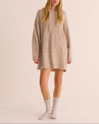 Oatmeal Alpaca Wool Longline Jumper Dress