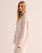 Soft Alpaca Blend Hoodie - Ivory