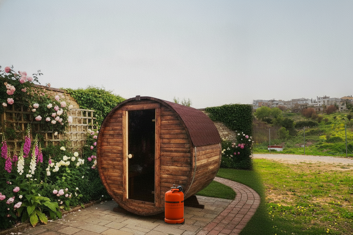 Steam & Oak Barrel Sauna 1.8m (Electric & Gas option)_1