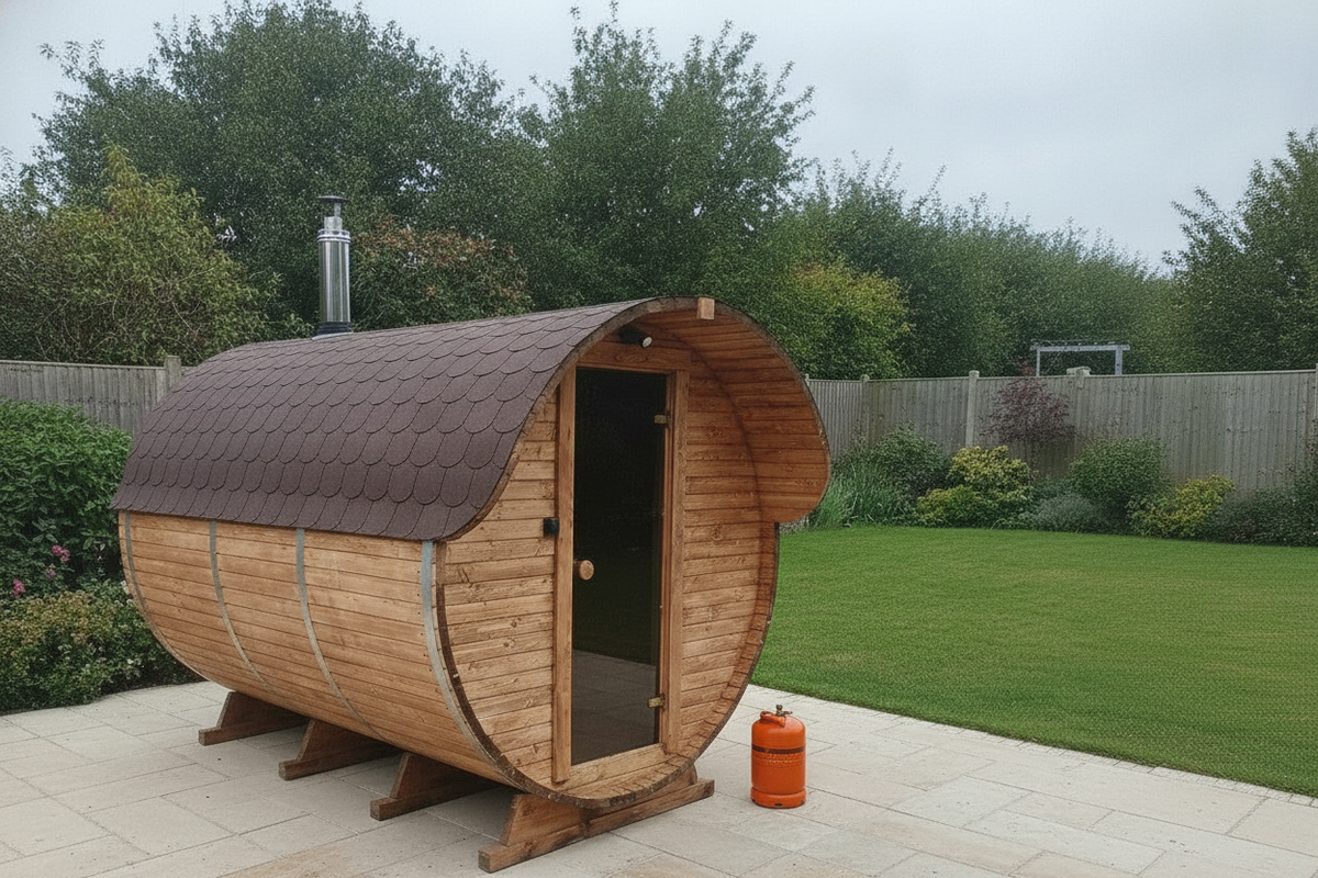 Steam & Oak Barrel Sauna 3m Canopy + Anteroom (Electric, Gas or Wood-Fired)_1