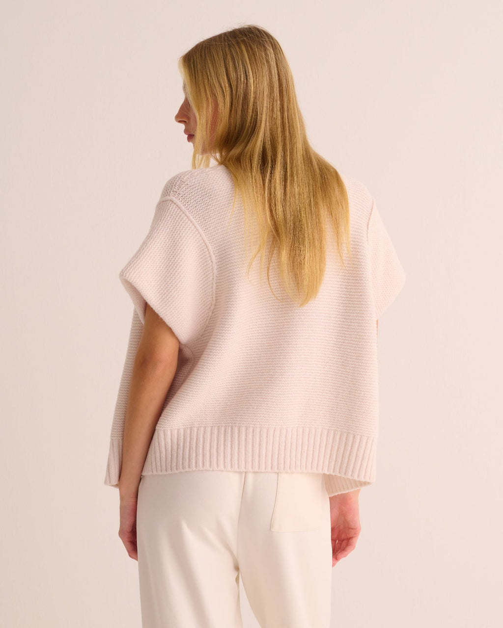 Ivory Alpaca Short Sleeve Knit Shrug