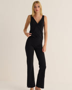 Soft Sculpt Hi-Stretch Kick Flare Leggings in Black