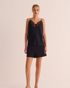 Washable Organic Silk Stretch Shorts - Black