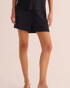 Washable Organic Silk Stretch Shorts - Black