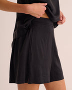 Washable Organic Silk Stretch Shorts - Black