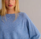 Premium Cashmere Sweatshirt - Chambray Blue