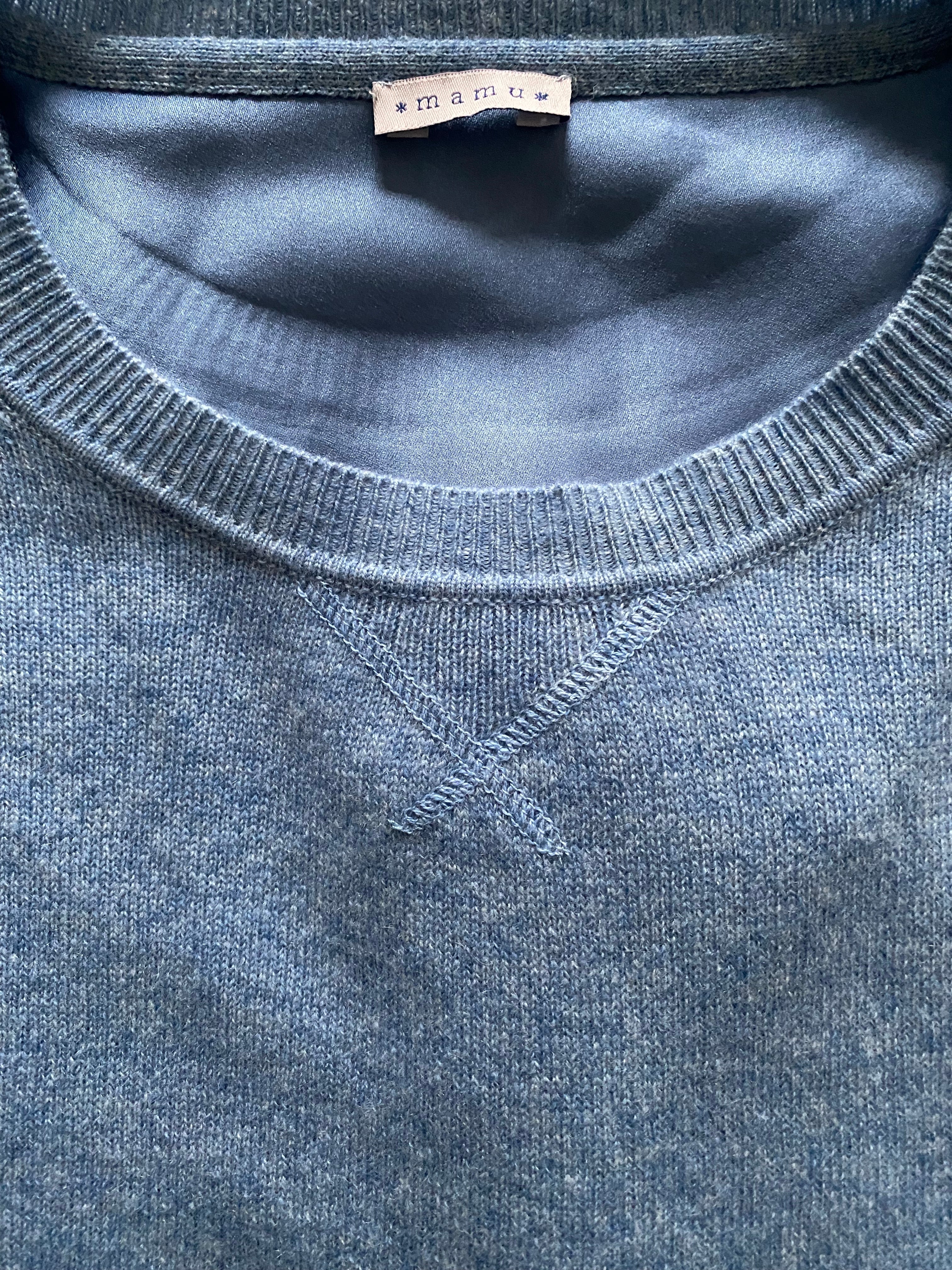 Premium Cashmere Sweatshirt - Chambray Blue