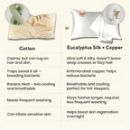 Brightr® Sleep Copperdefense Eucalyptus Silk Pillowcase – Cooling & Anti-Acne