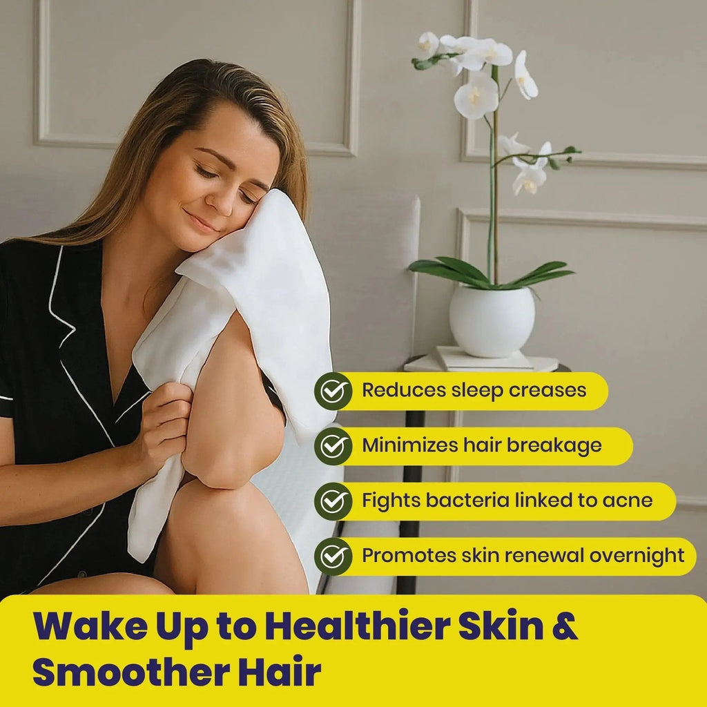 Brightr® Sleep Copperdefense Eucalyptus Silk Pillowcase – Cooling & Anti-Acne