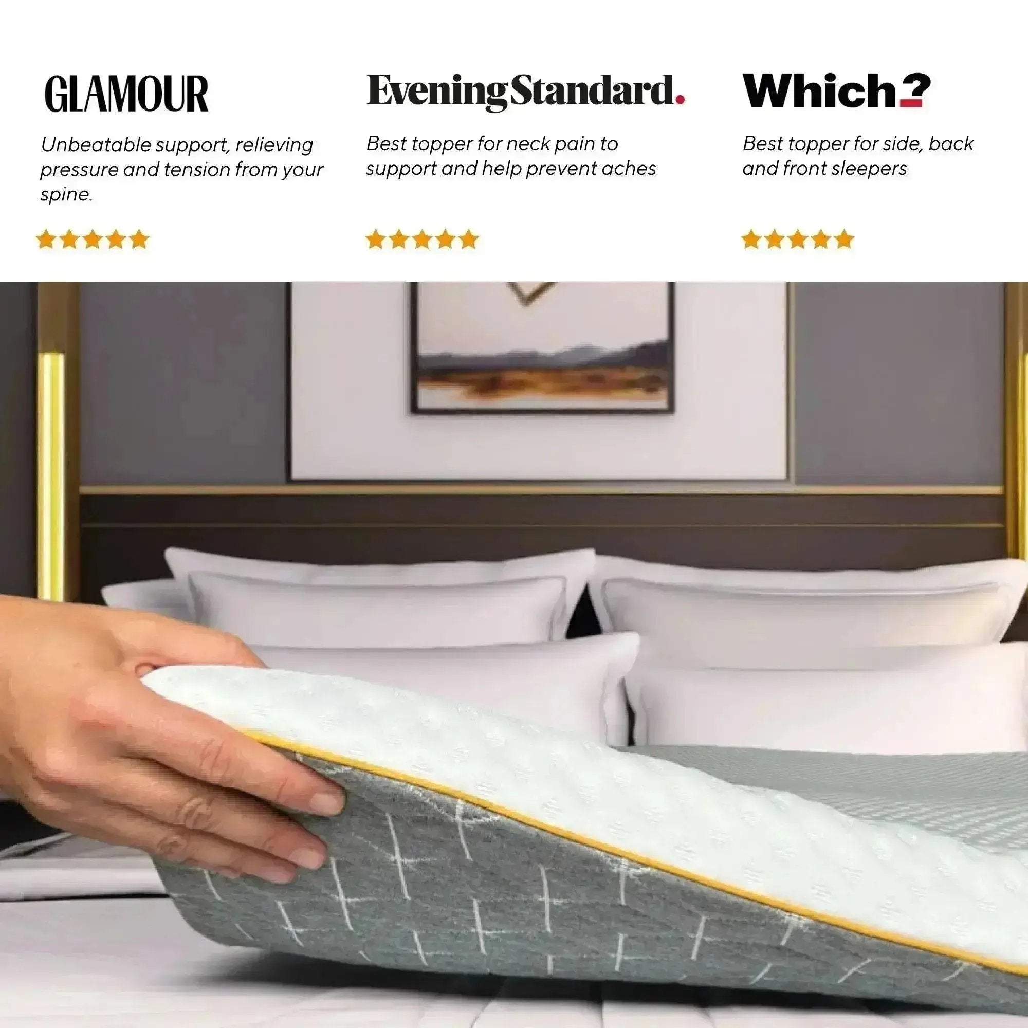 Brightr®  Titan Deluxe 2 in 1 Firm Mattress Topper