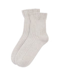 Soft Beige Ribbed Cashmere Socks for Comfort and Warmth