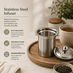 Camellios Glass Teapot with Premium Tea Infuser