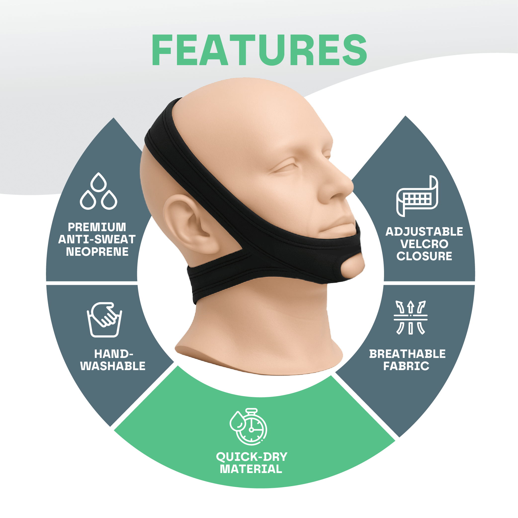 Anti-Snoring Chin Strap for Better Sleep and Snore Relief