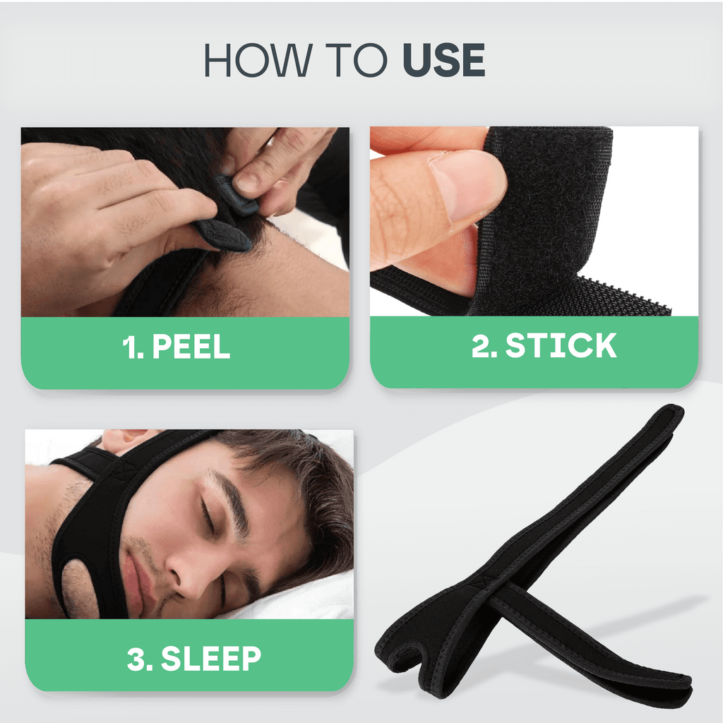 Anti-Snoring Chin Strap for Better Sleep and Snore Relief