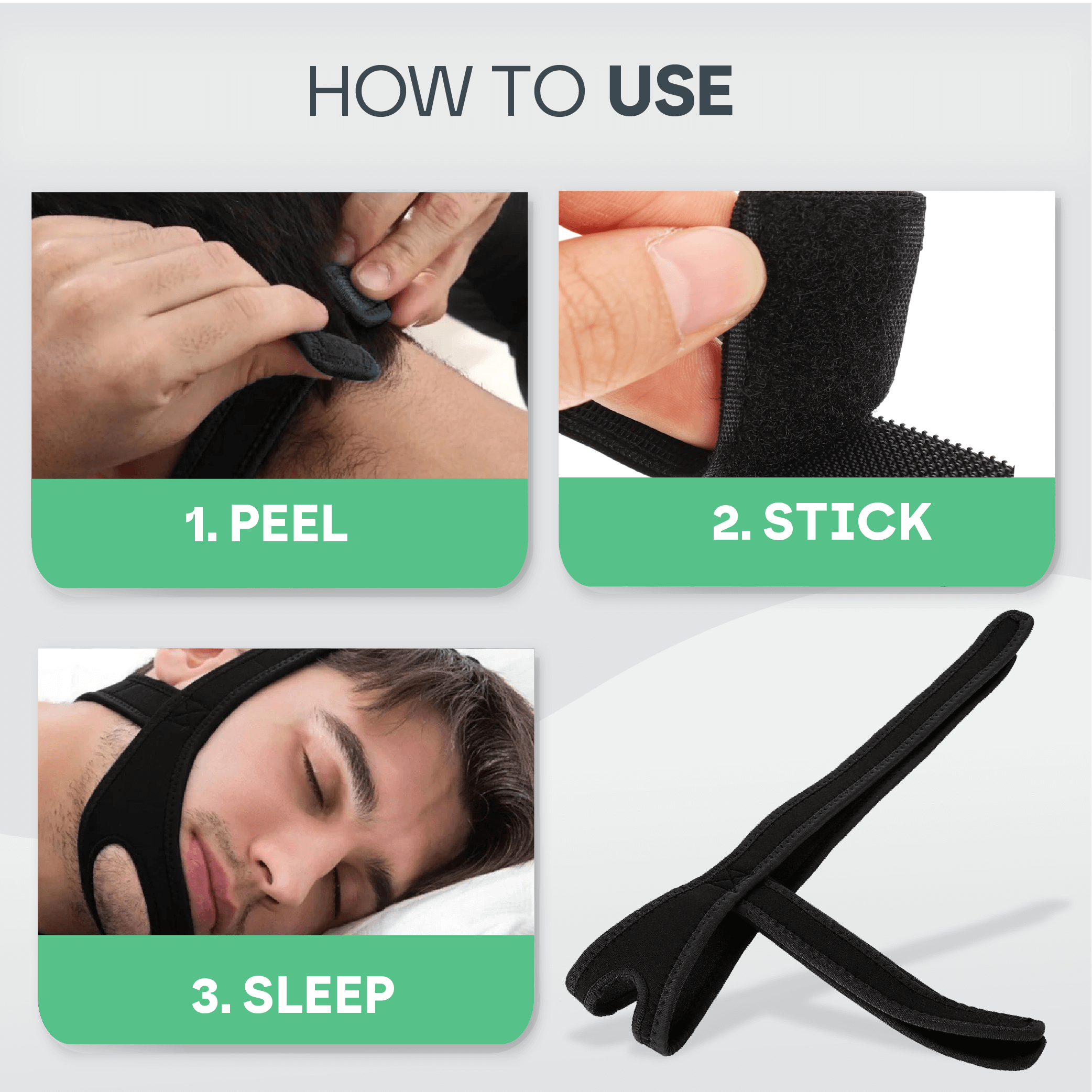 Anti-Snoring Chin Strap for Better Sleep and Snore Relief