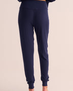 Navy Ribbed Soft Modal Cardigan & Cuffed Leggings Set