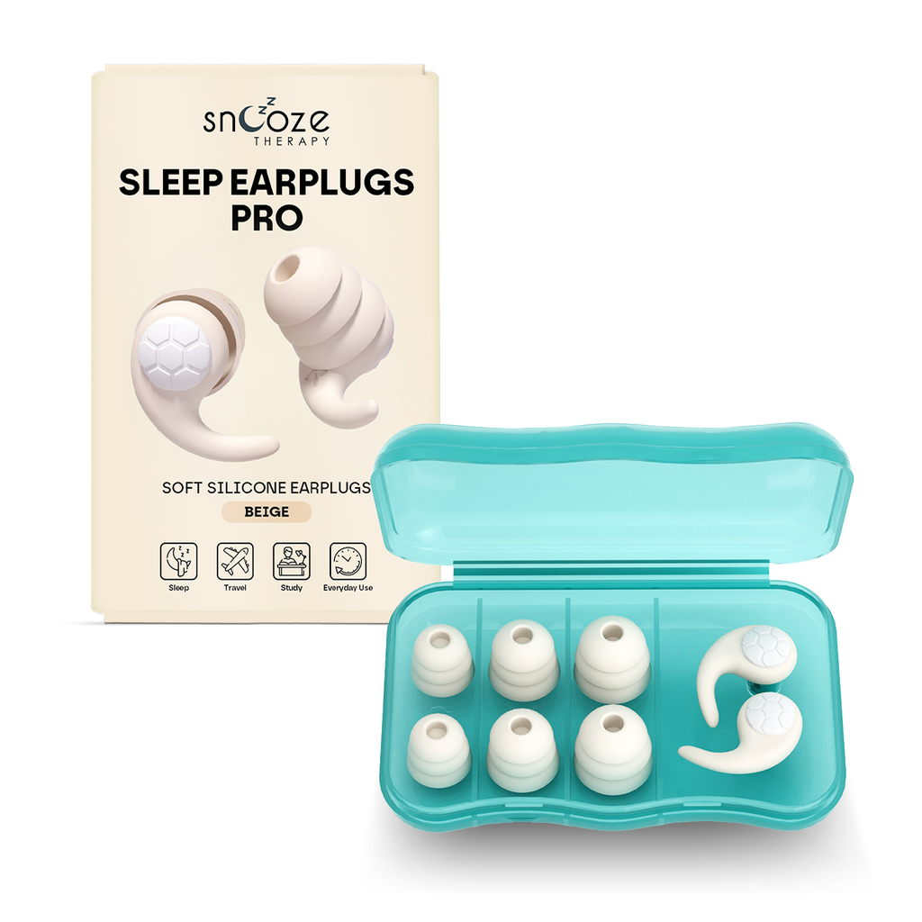 Snooze Therapy Sleep Earplugs Pro for Maximum Noise Blocking & Comfort