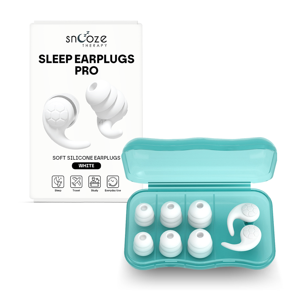 Snooze Therapy Sleep Earplugs Pro for Maximum Noise Blocking & Comfort