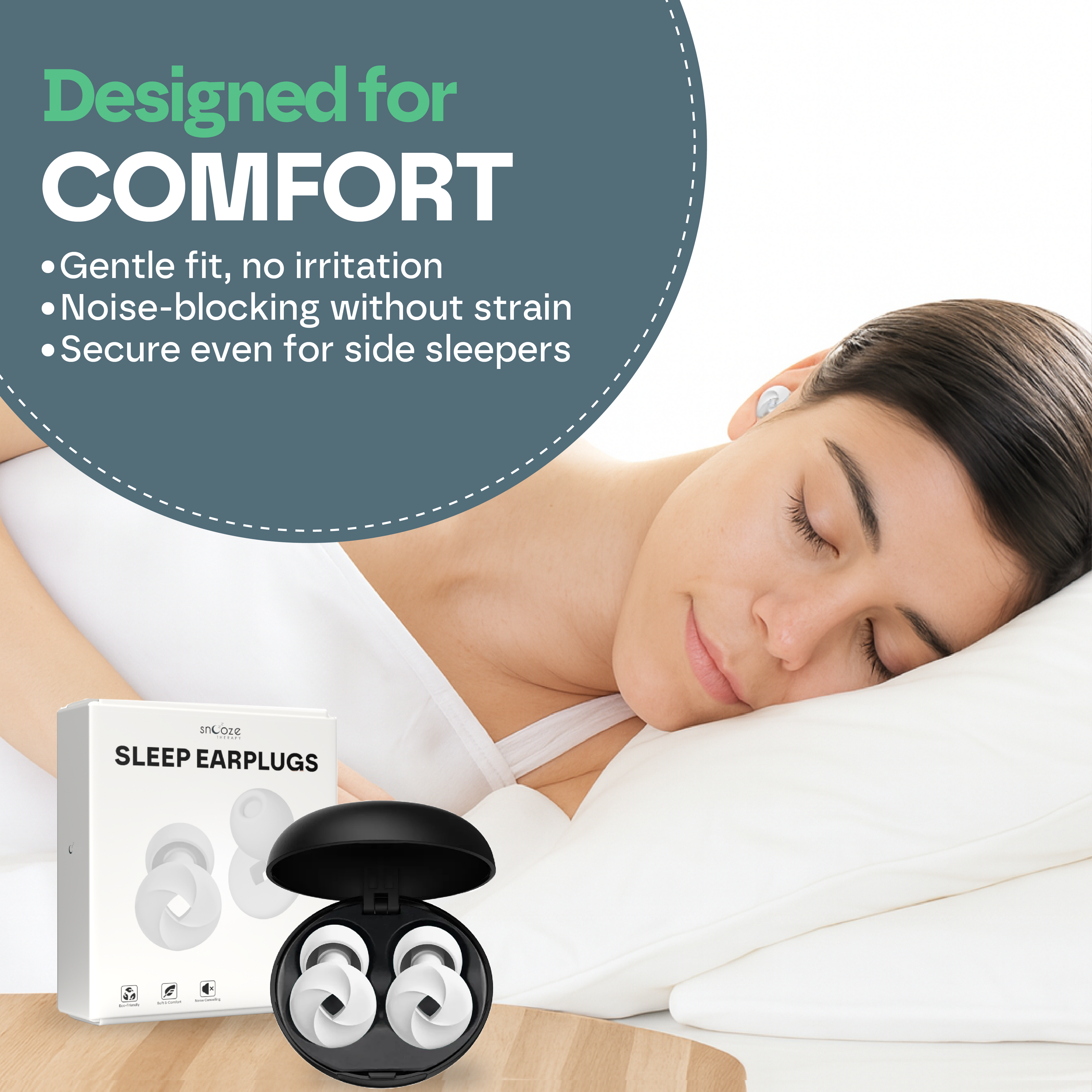 Premium Sleep Earplugs for Noise Reduction & Deep Sleep