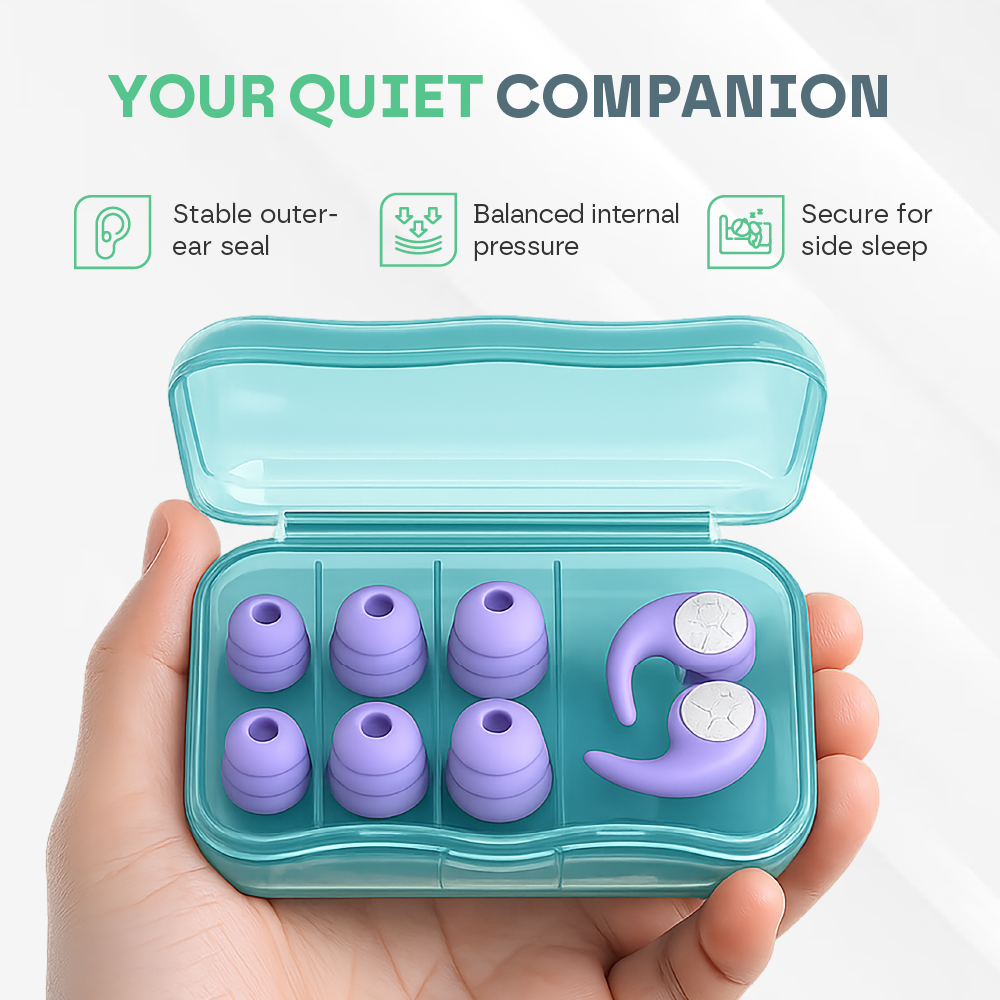 Snooze Therapy Sleep Earplugs Pro for Maximum Noise Blocking & Comfort