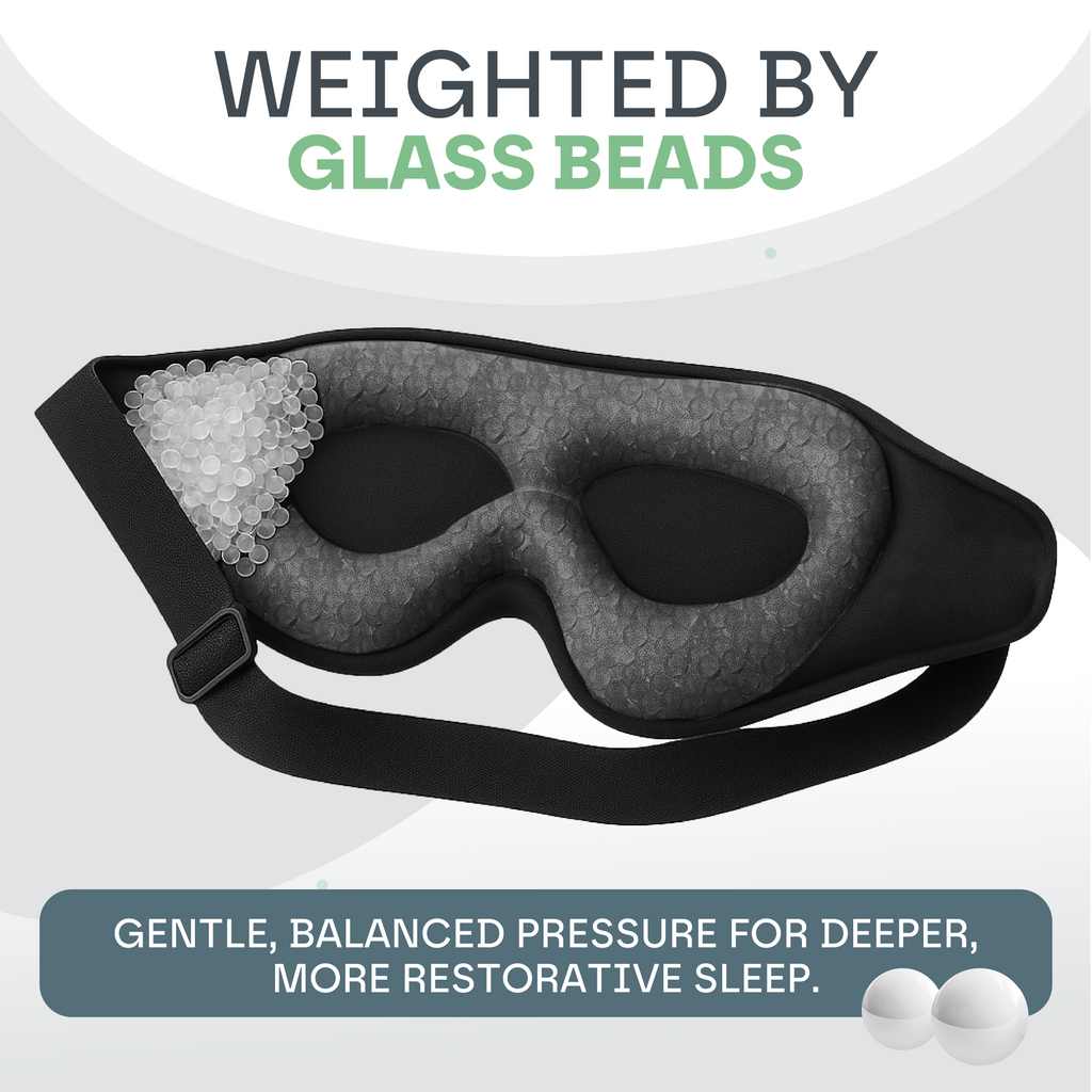 Snooze Therapy 3D Weighted Sleep Eye Mask for Deep Relaxation & Blackout Sleep