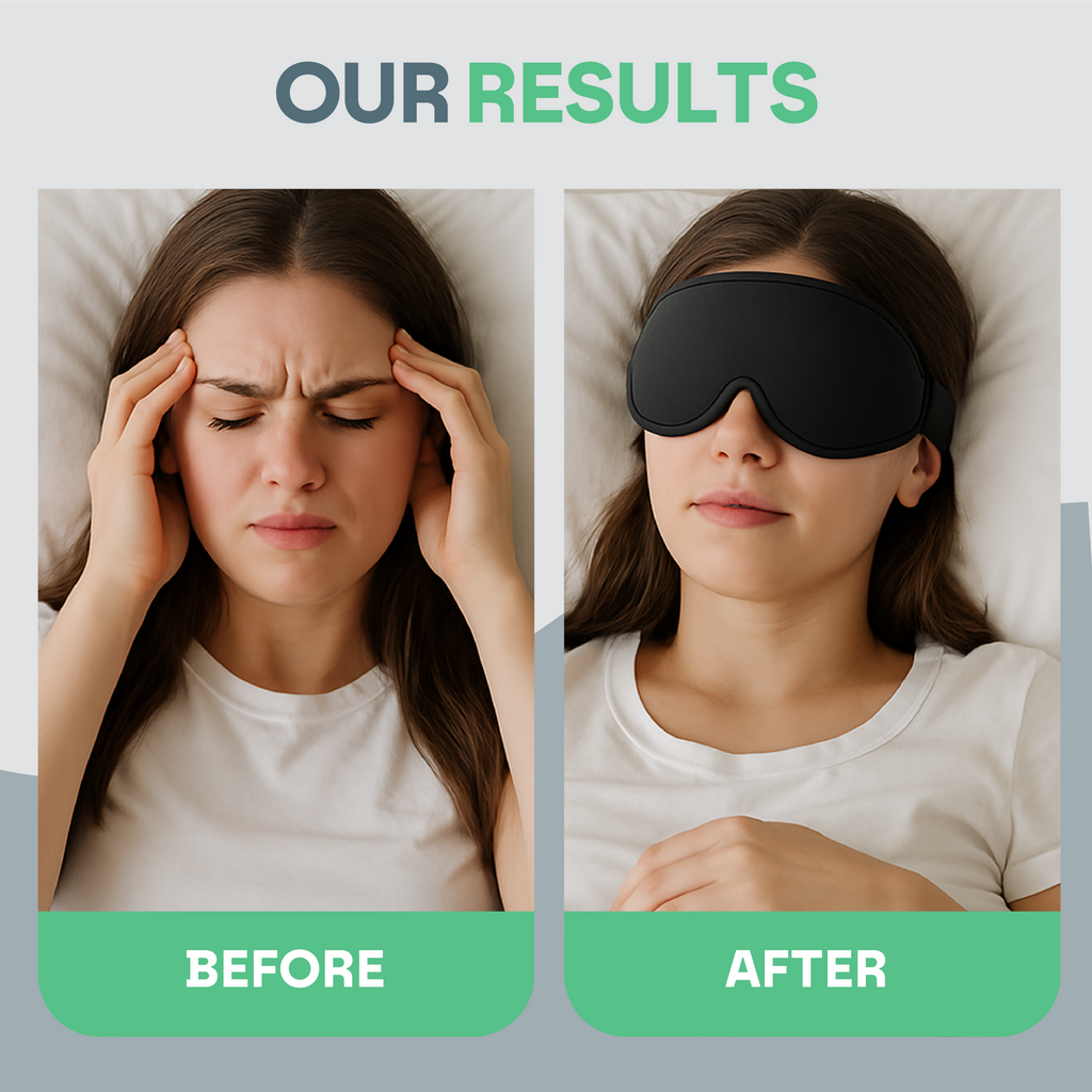 Snooze Therapy 3D Weighted Sleep Eye Mask for Deep Relaxation & Blackout Sleep