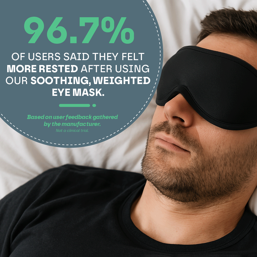 Snooze Therapy 3D Weighted Sleep Eye Mask for Deep Relaxation & Blackout Sleep