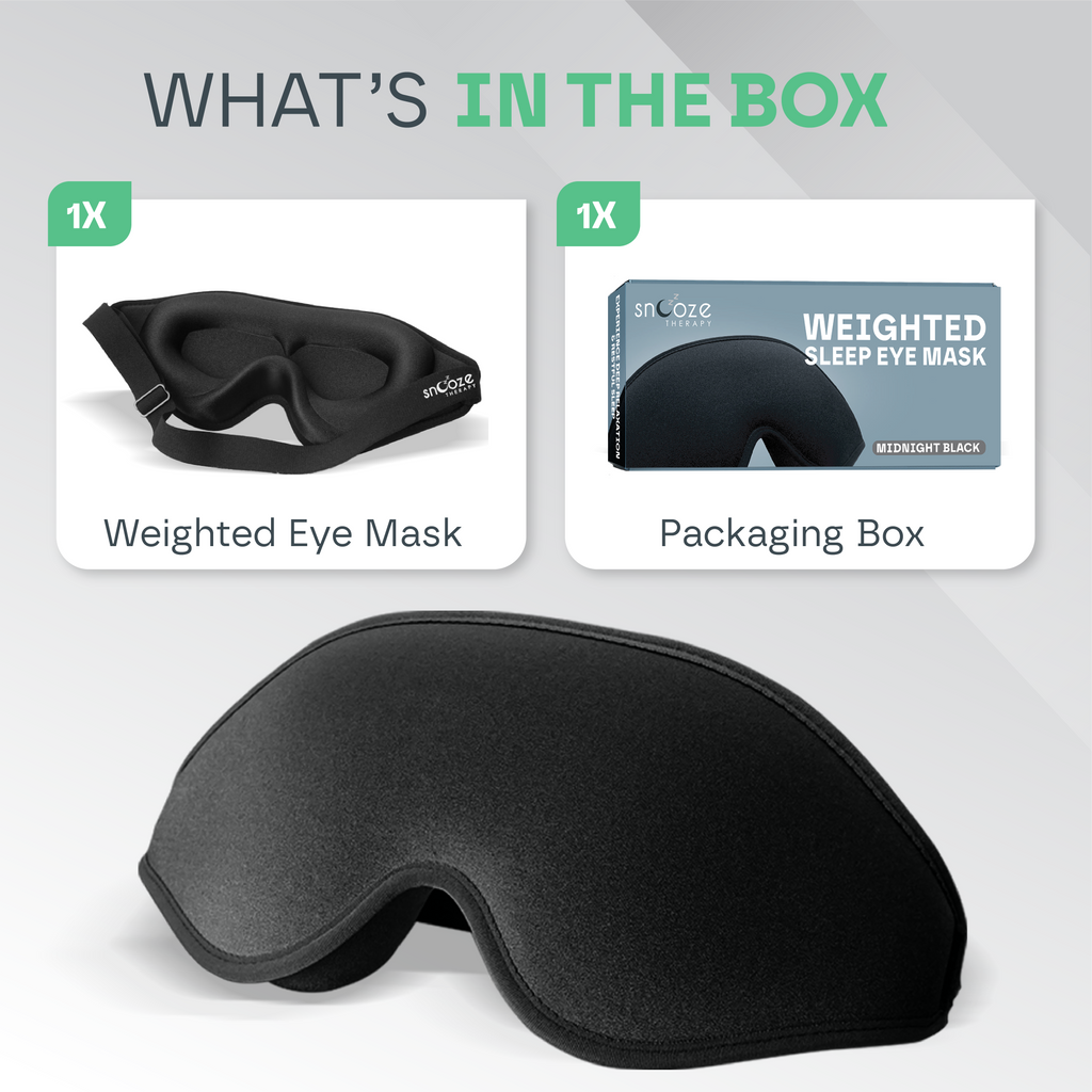 Snooze Therapy 3D Weighted Sleep Eye Mask for Deep Relaxation & Blackout Sleep