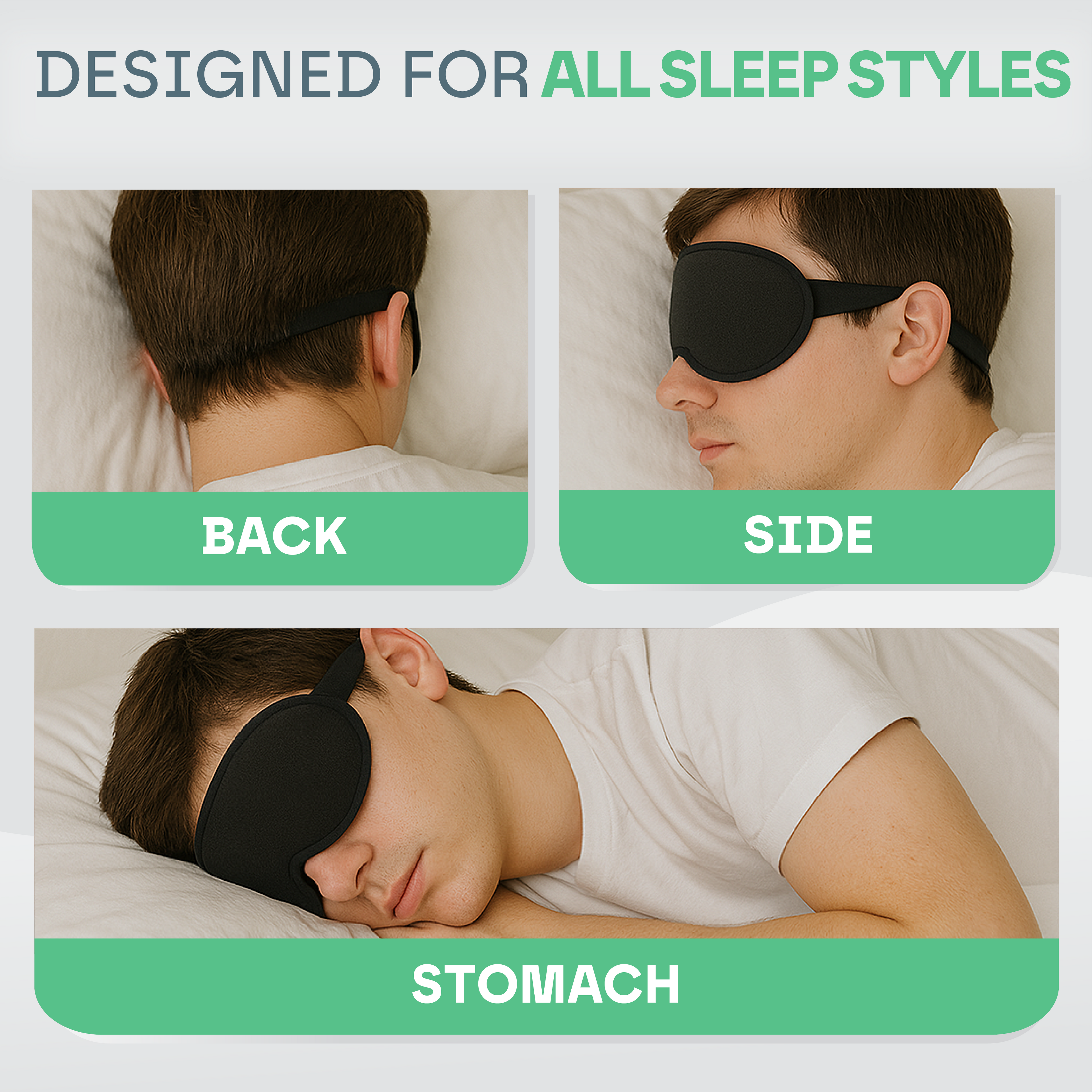 Snooze Therapy 3D Weighted Sleep Eye Mask for Deep Relaxation & Blackout Sleep