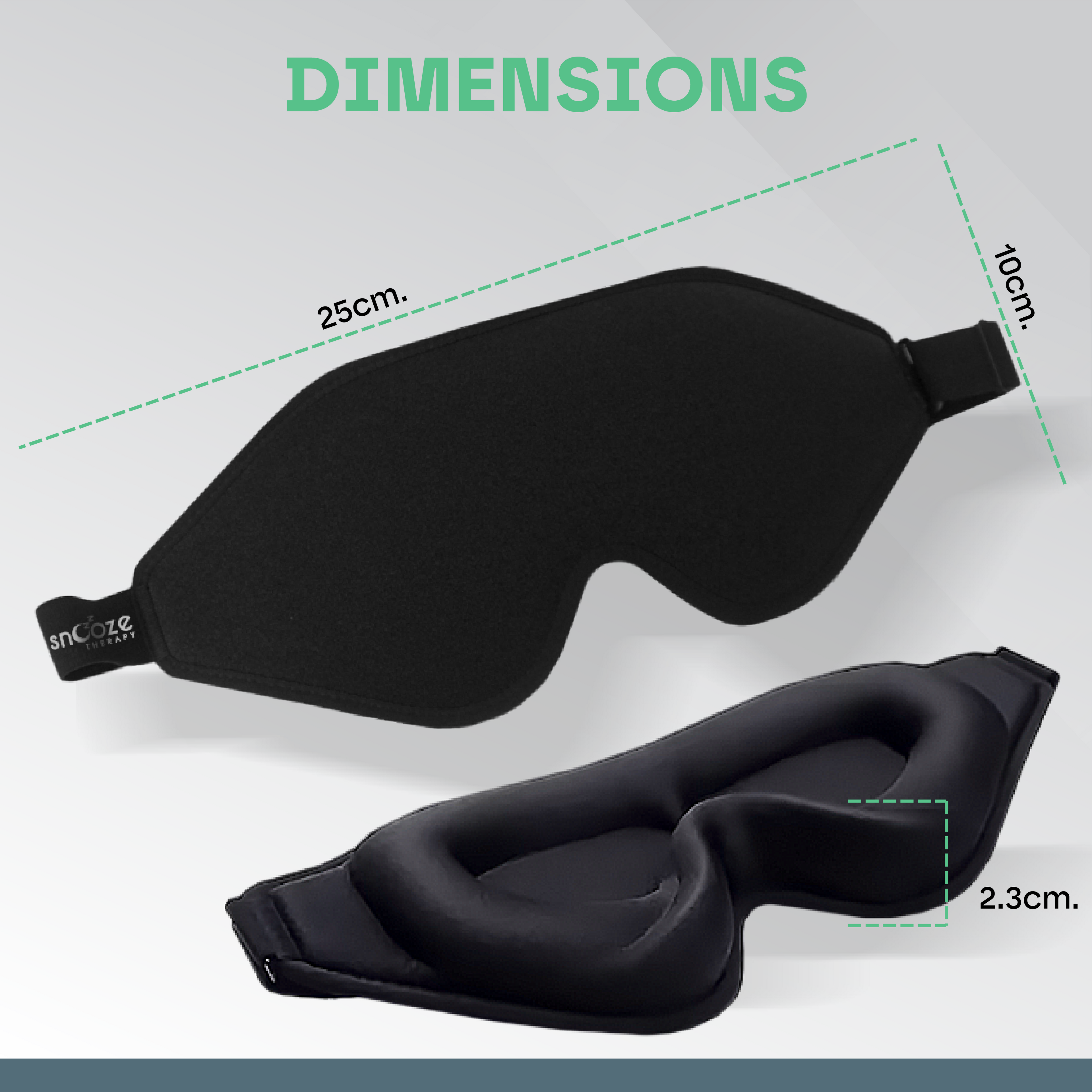 Snooze Therapy 3D Weighted Sleep Eye Mask for Deep Relaxation & Blackout Sleep