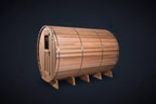 Fonteyn Rustic Red Cedar Grandview Barrel Sauna – Multiroom Design