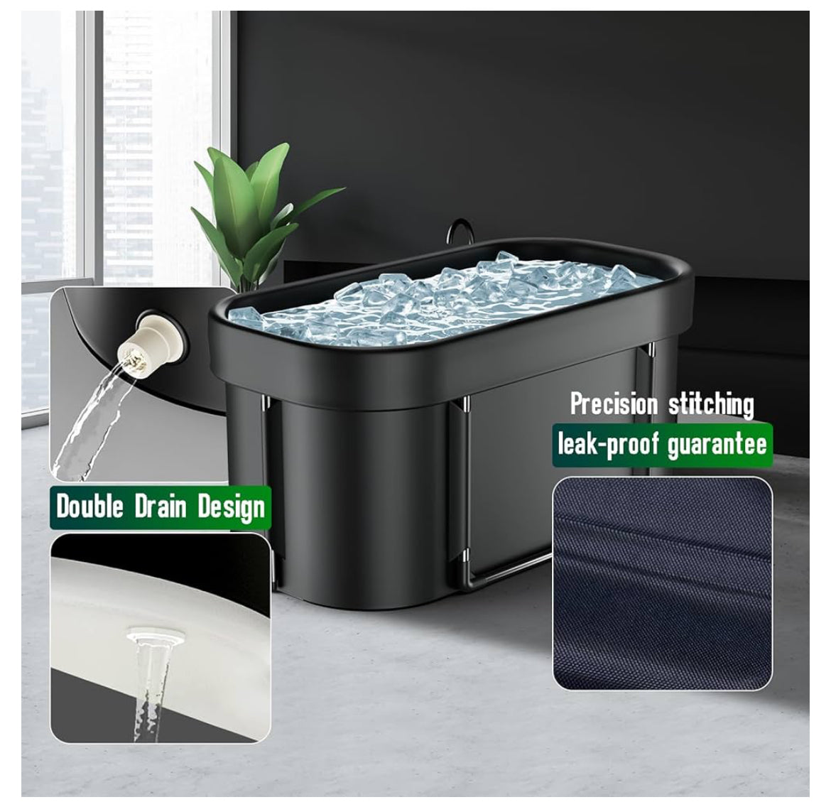 FatStick Recovery Ice Bath: Cold Water Therapy & Plunge Tub (Round/Oval)