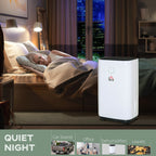 HOMCOM 16L/Day Portable Dehumidifier for Home, with LED Screen, Sleep Mode, 24H Timer, Electric Air Dehumidifier for Damp Laundry Bedroom Basement