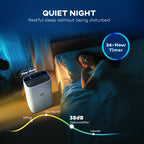 HOMCOM 20L/Day Portable Dehumidifier for Home, with LED Screen, Sleep Mode, 24H Timer, Electric Air Dehumidifier for Damp Laundry Bedroom Basement