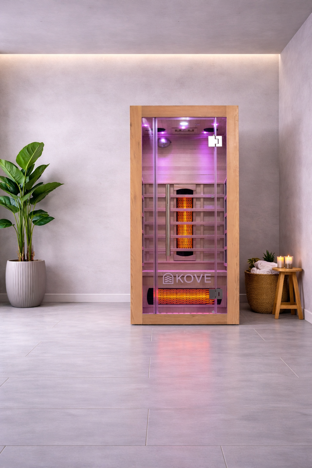 KOVE Full Spectrum Infrared Sauna – Luxury 1 Person Home Sauna